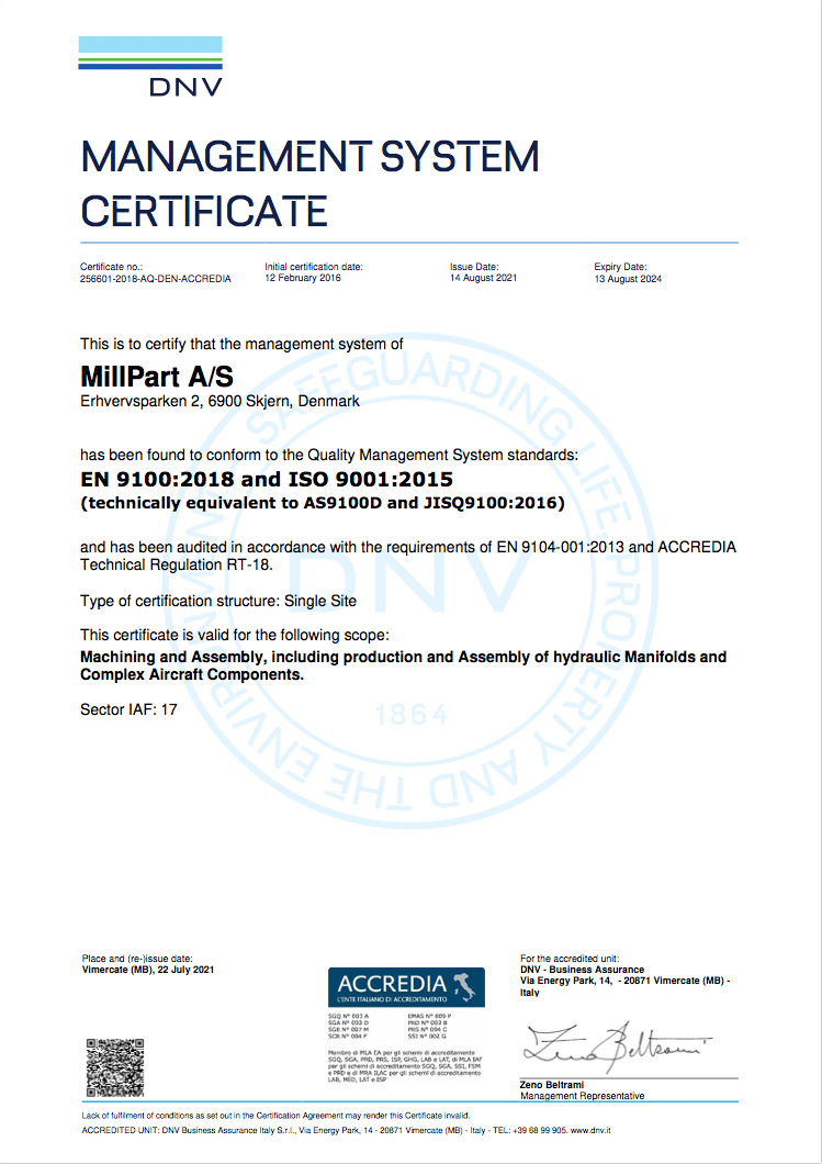 AS 9100 2021 certificat